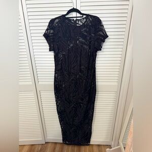 Elegant Black Lace Dress Size 1X